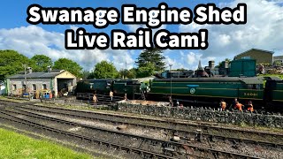 SWANAGE ENGINE SHED & TURNTABLE..! #LiveRailCam #Railway #LiveStream #LiveTrains #RailCam #Live