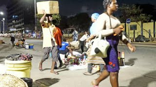 Gambia street night view 2024