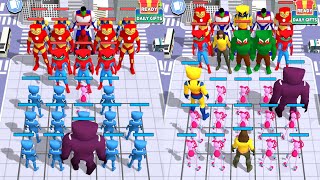 Merge Superhero Monster  Battle - Blue Monster Vs Superheros, Epic Merge Fight