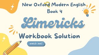 Limericks poem workbook solution new Oxford modern English book 4 questions answers solved exercise