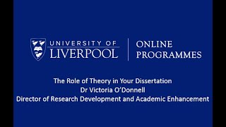 The place of theory in your dissertation