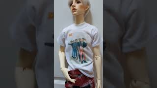 My Little Rebel Kaylar is such a shawol SHINee fan! He always wears his 1 of 1 T-shirt - BJD #shorts