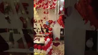 Marriage night Romantic Room setup/ lovely decore for wife-gf @mvgift-decoration9642