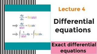 Exact differential equations | Go4Logics