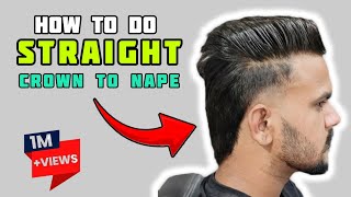 How To Straight Hair With Straightener At Home 🤔 | Crown Area Hair Pressing | Crown Area Straight