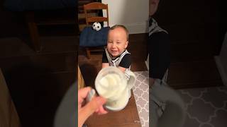 Here’s how a toddler pronounces milk👦🏻🤣 #toddlerlearning #goodvibes #lifewithatoddler #funny