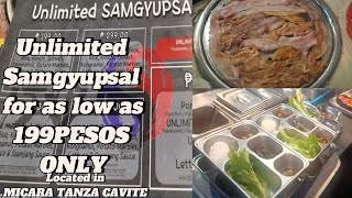 🇵🇭 PINAS VLOG|199PHP SAMGYUPSAL UNLIMITED sa BUSAN TENT BAR MICARA TANZA CAVITE|Lucy Pagalan