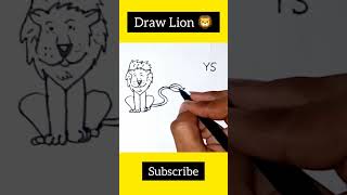 Lion 🦁 Drawing #youtubeshorts #drawing #shorts