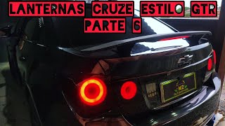 Lanternas led estilo GTR para Cruze 1.8 - parte 6 projeto concluído