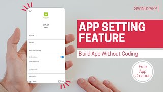 App Settings Button | No Code App Builder|