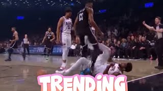 MVP JOEL Embiid KICKS CLAXTON! 🫣🤣 #NBA #playoffs #shorts