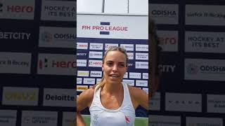 USA Womens hockey captain Amanda Magadan post match. USA 2 China 3