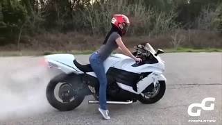 BEST HOT GIRL BURNOUTS ON MOTORCYCLES | NEW 2021 | VEHICLE TUESDAY