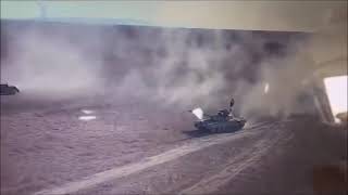 syria tank vs car