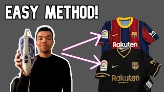 Tutorial: how to add sleeve patches to your FOOTBALL SHIRT at home