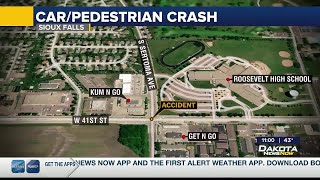 Pedestrian, juvenile seriously injured after two-vehicle crash