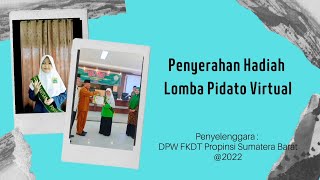 Penyerahan Hadiah Lomba Pidato Virtual ~ DPC FKDT Kota Pariaman