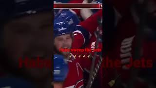 Montreal Canadiens OT winner to sweep the Winnipeg Jets and win the North Toffoli (clip from NHL)