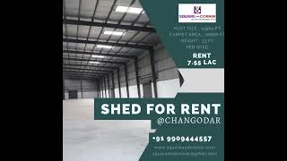 Industrial shed for rent in Changodar Ahmedabad Gujarat