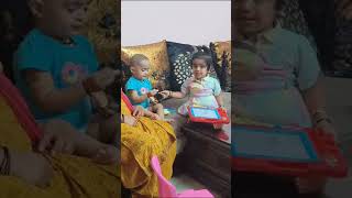 Cheeku & Saimu having Chips together #kidsvideo #kids #viral