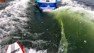 First surf session with the Doomswell Neo behind the Moomba Max