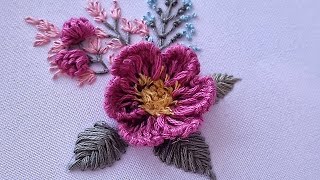 How to Do a 3D Flower - Hand Embroidery  in detail