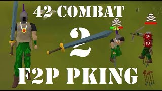 42 Combat Rune 2h Pking (Part 2) - OSRS F2P Pking