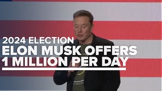 Elon Musk awarding $1 million each day to signers of his petition to support free speech