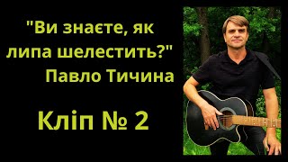 Павло Тичина "Ви знаєте, як липа шелестить?" - Музика і спів: Олександр Свєтогоров.