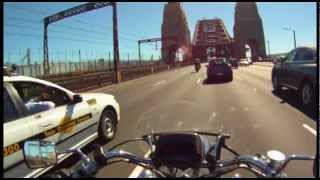 Sydney Harbour Bridge Crossing on a Motorbike