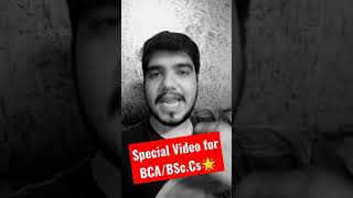 Special Video for all BCA BSc CS students targeting NIMCET 2022/23/24 #mca #bca #nimcet