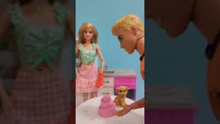 Barbie and ken: why dog is on counter? #barbiemovie #barbiedoll