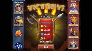 Castle Clash Insane Dungeon 5-10 three flamed with f2p heroes