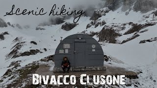 📽Scenic Silent Hiking to Orobie alps of North Italy !!BivaccoCittà di Clusone!!!🇮🇹☁️