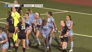 Kansas 1-0 Cincinnati | Big12 | NCAA Women's Soccer 2024