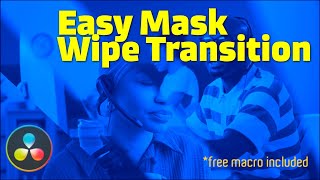 Create a mask wipe transition in Davinci Resolve | Free download