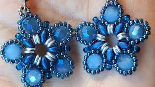 Orecchini originali fiocco, fiore, stella - tutorial facile/Beaded earrings star, snowflake, flower