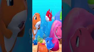 Five Little Sharks #shorts #thefivelittleshow #cartoonvideos #nurseryrhymes #kidssong #countingsong