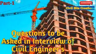 Civil Basic Knowledge|| Interview Questions For Fresher Civil Engineers|| Concrete,Bricks And Steel