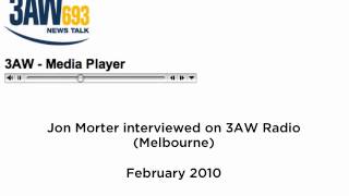 Jon Morter on 3AW Radio (Melbourne)