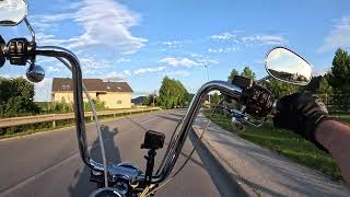 Driving with my Dyna Harley and going to a bar and meeting locals - very cringe