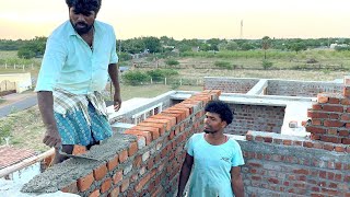 Techniques of retaining wall construction with house roof brick work