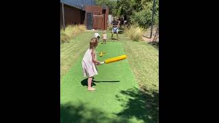 australia cricketer david warner  daughter playing cricket