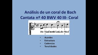 Análisis de un coral de J. S. Bach. Cantata nº 40 BWV 40 III - Coral