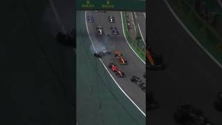 What Happen at Sao Paulo Grand Prix Start | Crash and Flying Wheels #formula1race