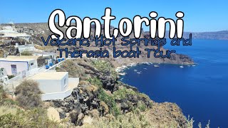 Santorini Volcano, Hot Springs and Therasia Boat Tour - Part 4 (island Thirasia) | 4K