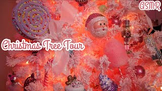 ASMR | Pink Christmas Tree Tour🎄🍭 (lofi)