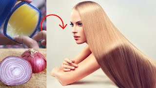 How To Grow Shine and Silky Hair - How to use Vaseline and onion to grow hair 2 cm per day Very fast