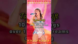 Taylor Swift 10 Solo Songs over 1 Billion Streams|#taylorswift #taylorsversion #theerastour #shorts