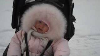 Jake and Lena's First Sledding Outing